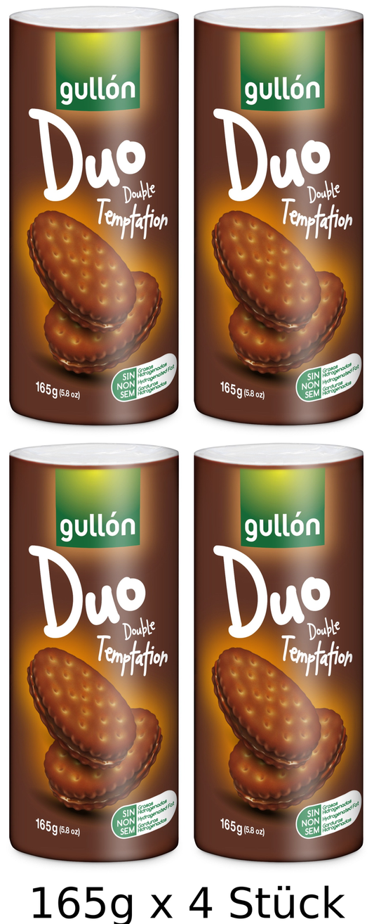 Gullon Duo doble cacao 165g x 4 MHD:17.08.2026