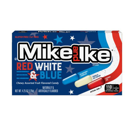 Mike and Ike Rot Weiß Blau 120g MHD:30.05.2025
