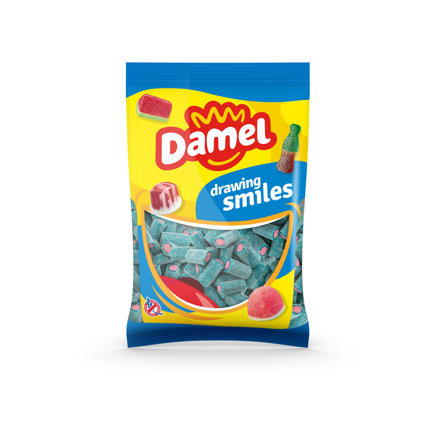 Damel Sour Mini Blue Sticks 1000g