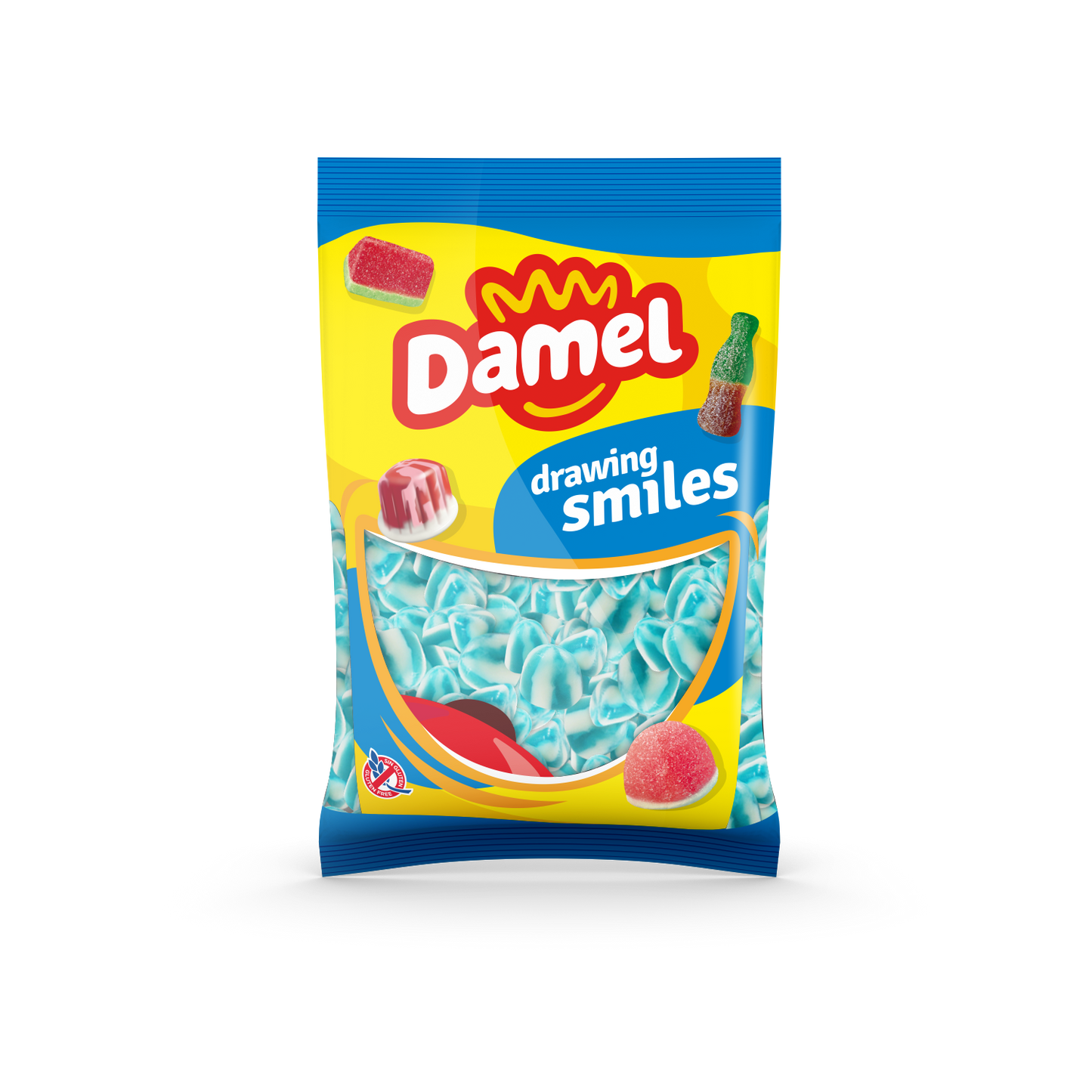 Damel Blue Raspberry Twist Kisses 1000g