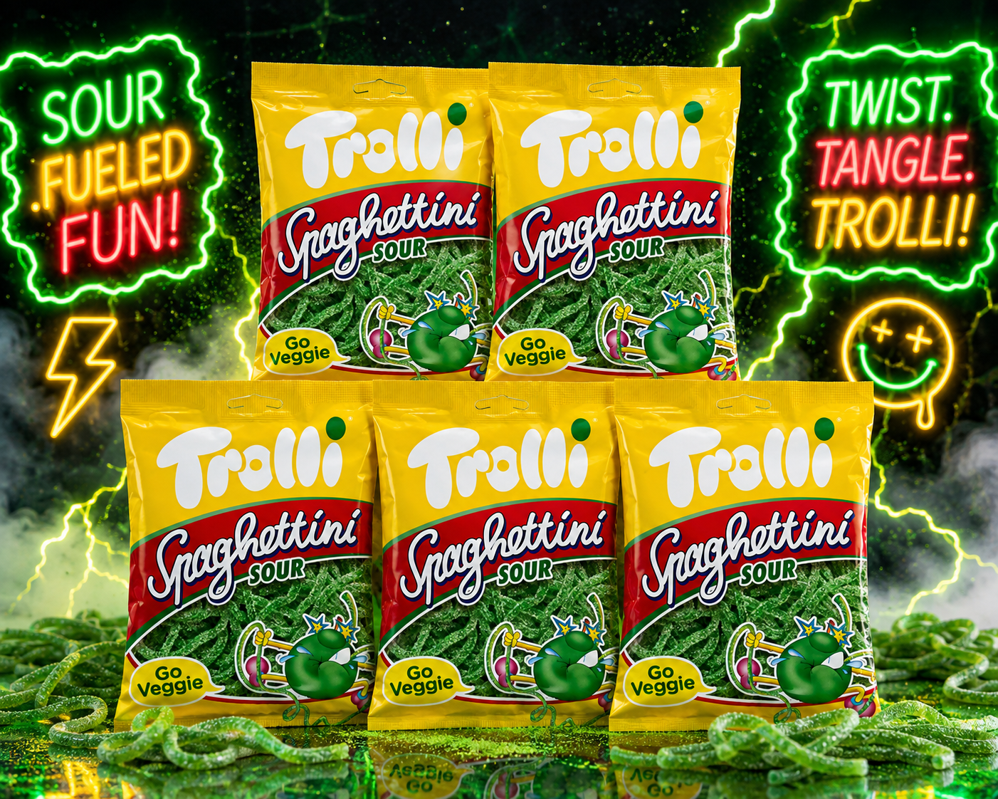 Trolli Spaghettini Apfel Sour 5 x 100g