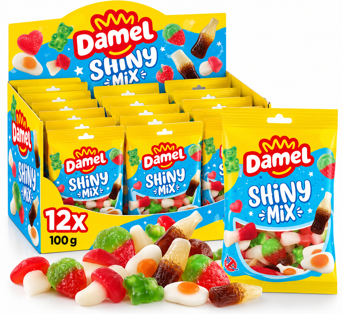 Damel Fruit Gum Shiny Mix 12x 80-90g