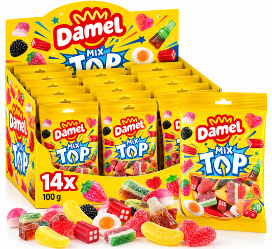Mélange de gommes aux fruits Damel top 12x 135 g