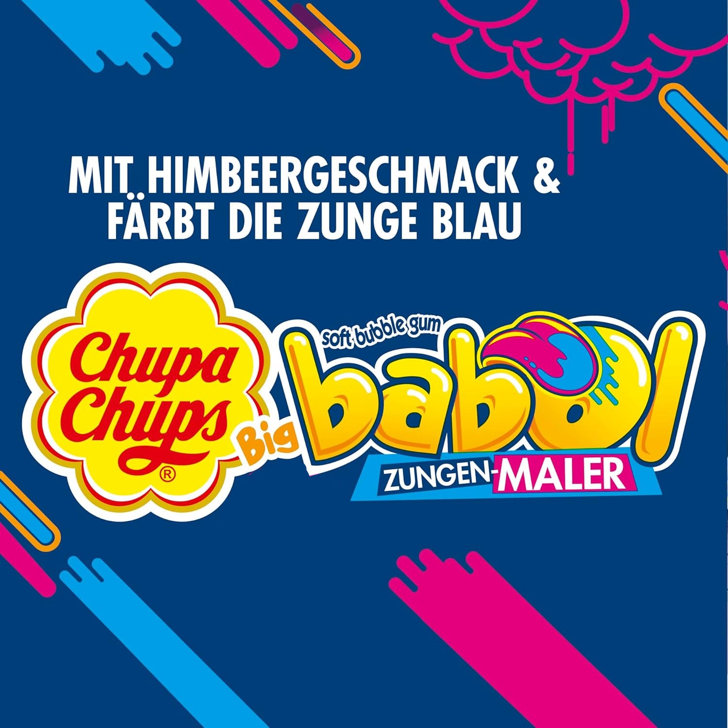 Chupa Chups Big Babol Zungenmaler, Kaugummis mit Frucht-Geschmack