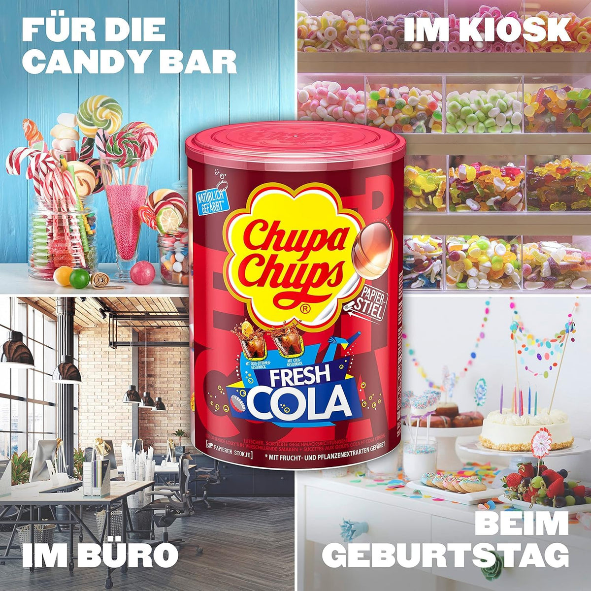 Chupa Chups Fresh Cola Lutscher Dose