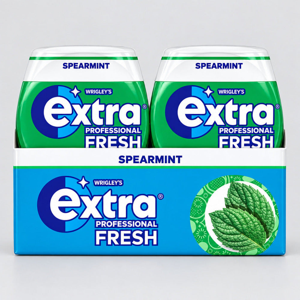 Extra Professional Fresh Spearmint Kaugummi, 12er Pack (12 x 50 Dragees)