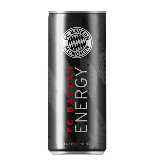 FC Bayern München Energy Drink 0,25l zzgl. Pfand MHD: 13.02.25