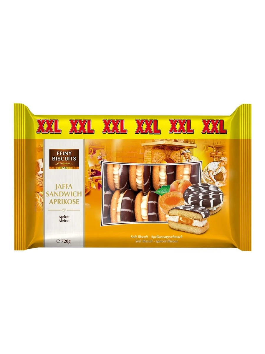 Feiny Biscuits Jaffa Sandwich Sahne Aprikose XXL 720g