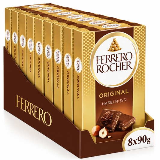 Ferrero Rocher Tafel Original 8 x 90g