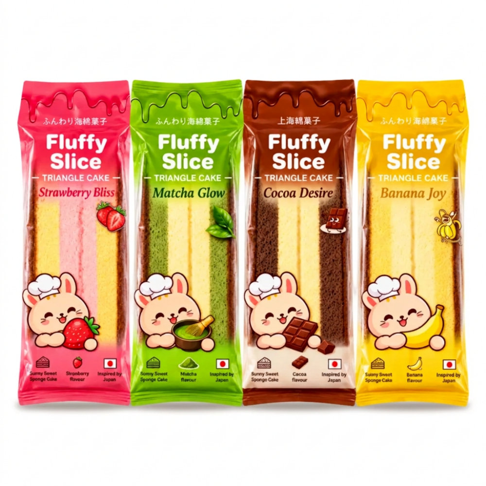 Fluffy Slice Triangle Cakemix 4 x 95 g