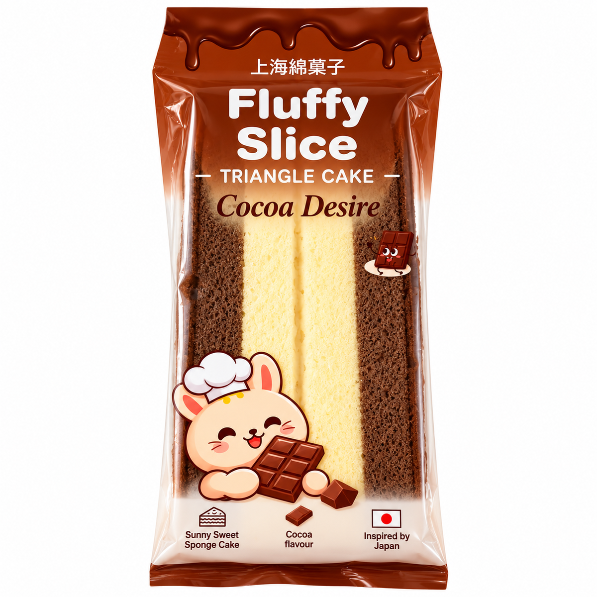 Fluffy Slice Triangle Cake Cocoa Desire 95g