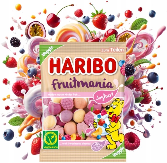 Haribo Fruitmania Joghurt veggie 160g MHD:28.02.2026