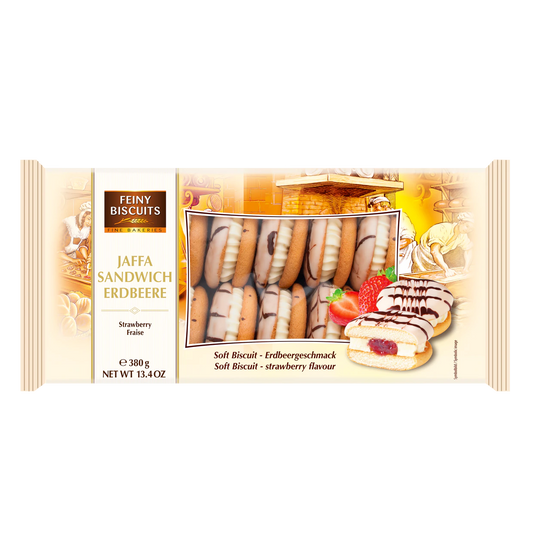 Jaffa Sandwich Sahne-Erdbeere 380g MHD: 20.06.2025