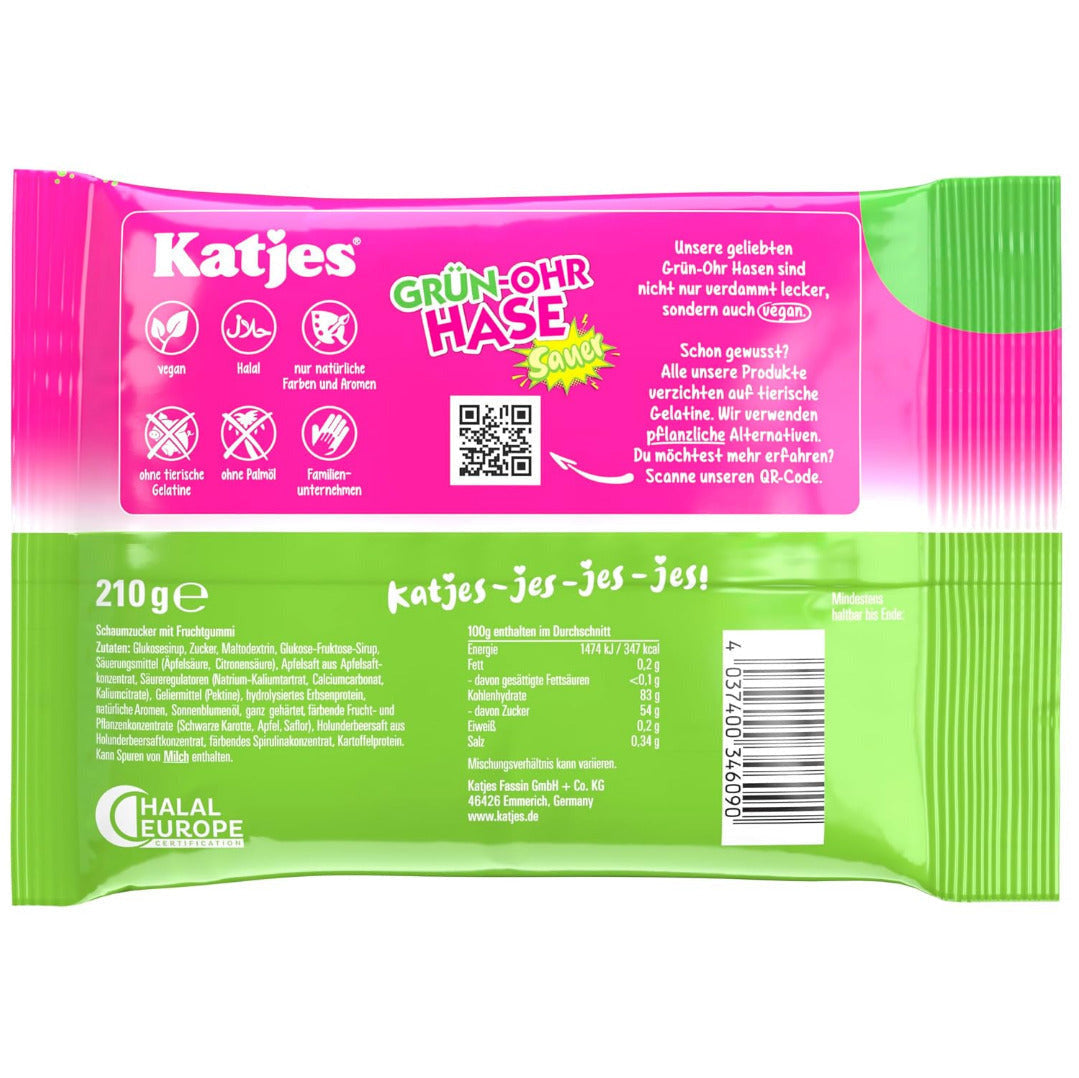 Katjes GrünOhr Hase Sauer Fruchtgummi 