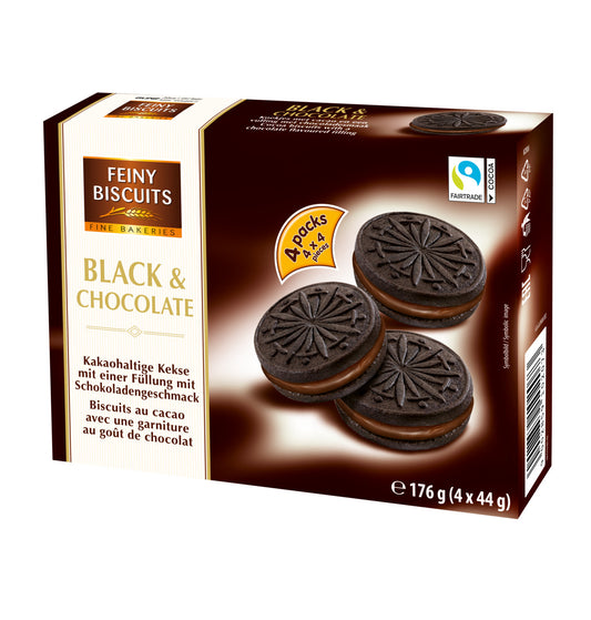 Feiny Biscuits - Black & Chocolate Cookies 176g MHD: 30.04.25