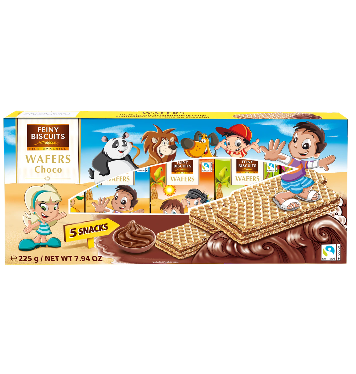 Kinderwafer mit Kakaocremefüllung 225g (5x45g)