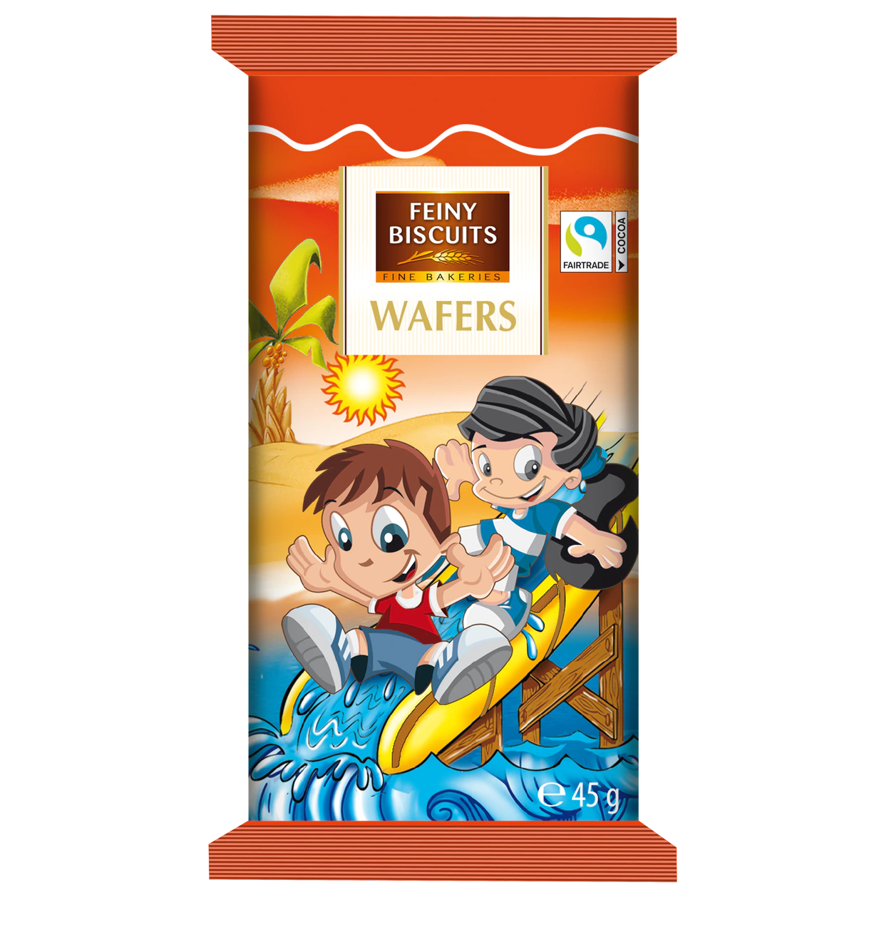 Kinderwafer mit Kakaocremefüllung 45g