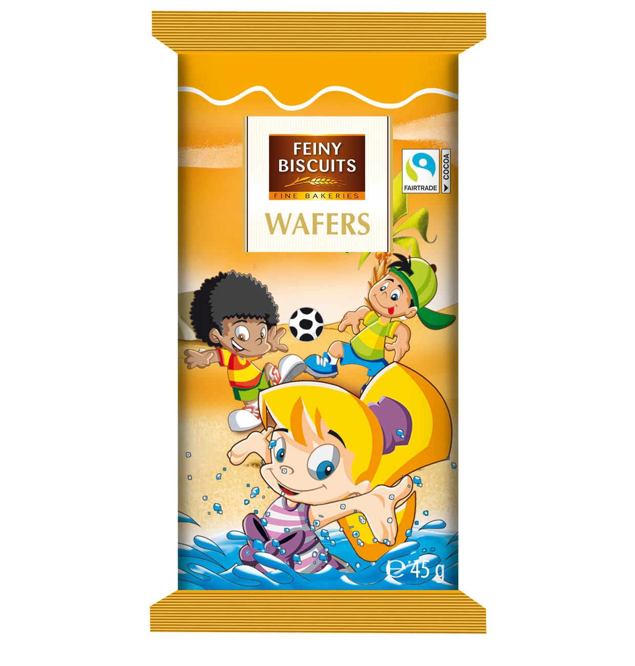 Kinderwafer mit Kakaocremefüllung 45g
