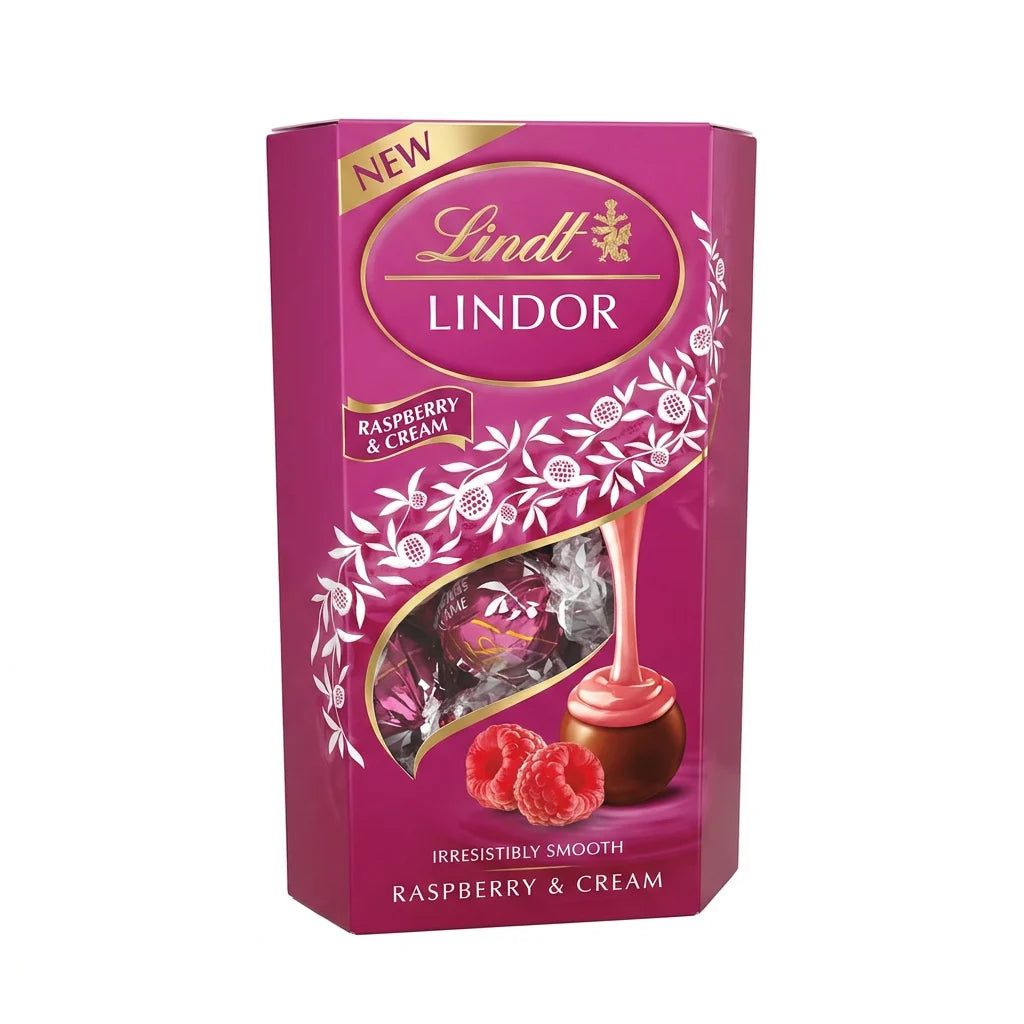 Lindt Lindor Raspberry & Cream 200g