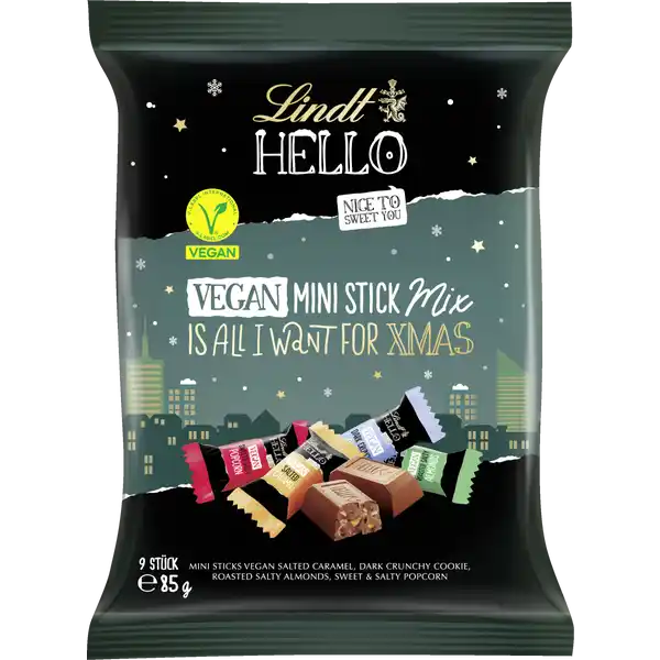 Lindt HELLO Mini Stick Mix Xmas 85g MHD: 03.2025