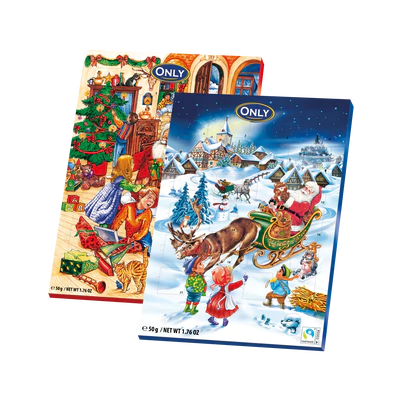 Milchschokolade Adventskalender 50g MHD: 30.06.2026