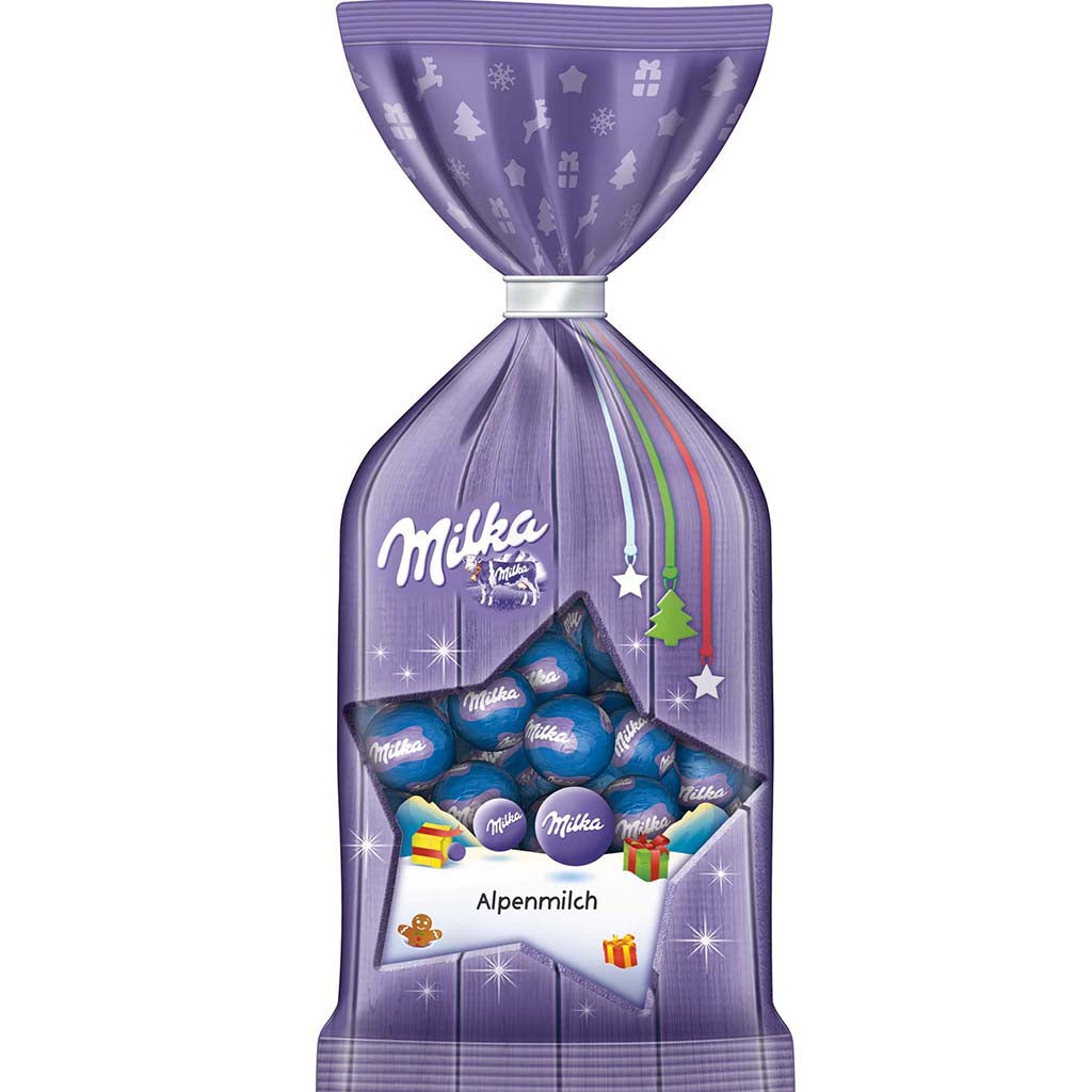 Milka Weihnachts-Kugeln Alpenmilch 100g MHD:31.3.25