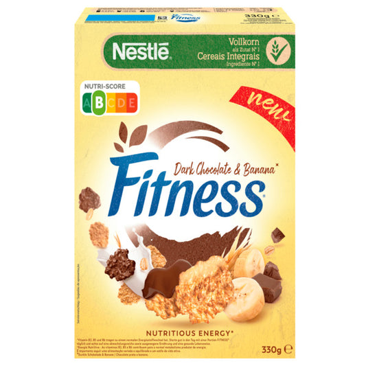 Nestlé Fitness Dark Chocolate & Banana 330g MHD: 31.05.2024