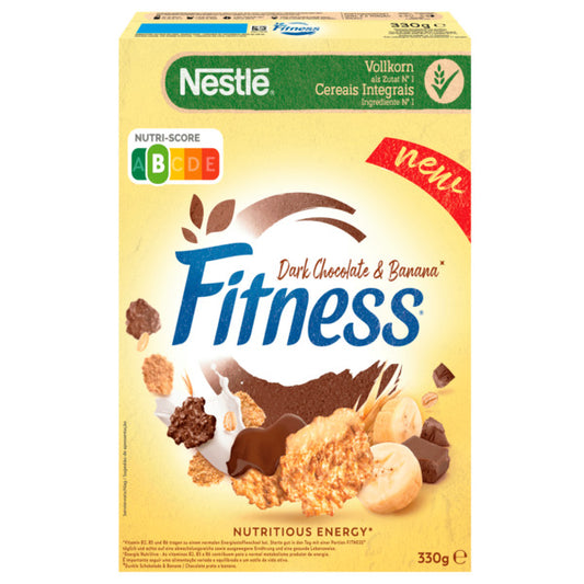 Nestlé Fitness Dark Chocolate & Banana 330g MHD: 31.07.2025