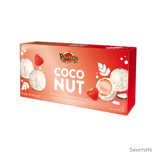 Papagena Coconut Erdbeere 120 g MHD:25.09.2025