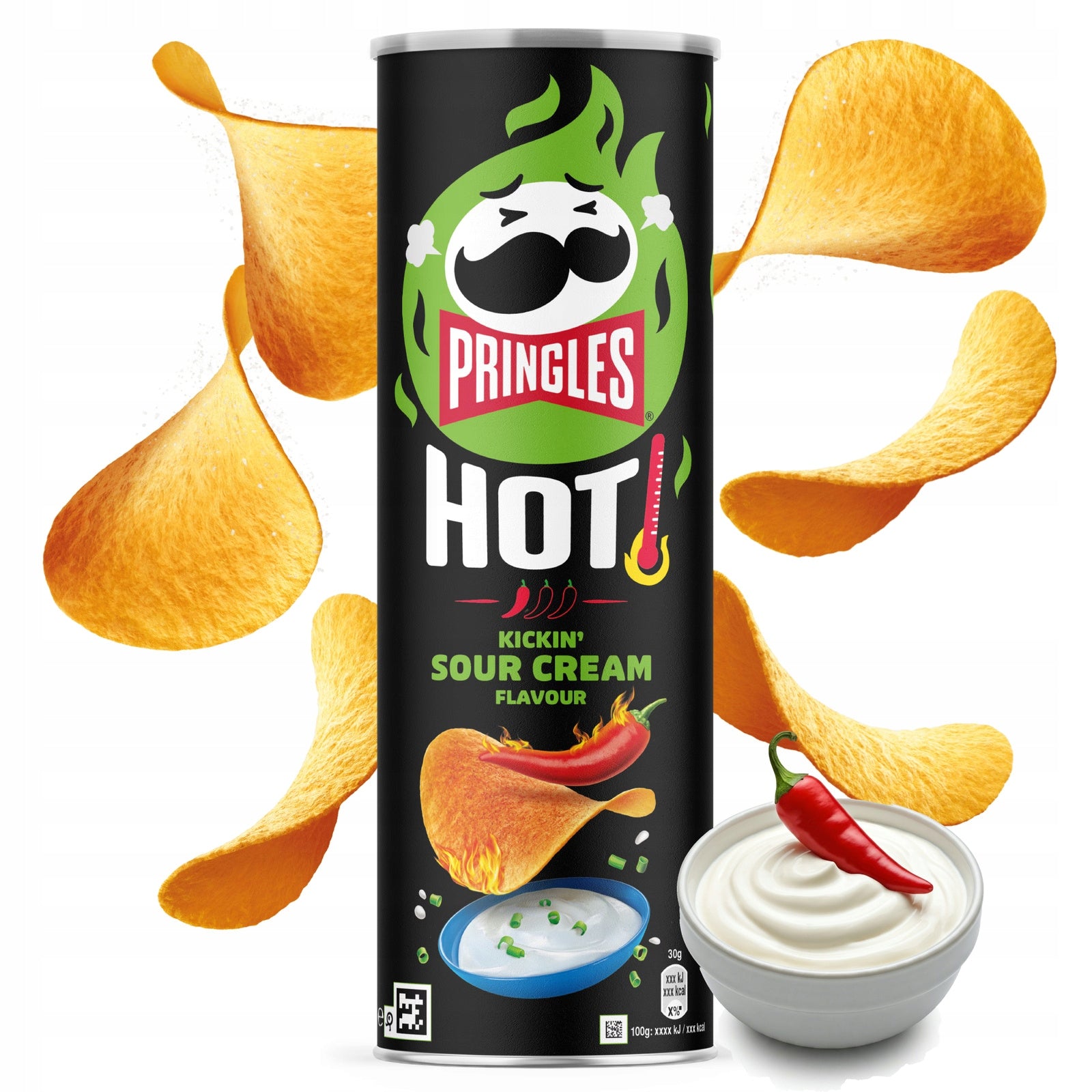 Pringles HOT Kickin' Sour Cream Flavour 