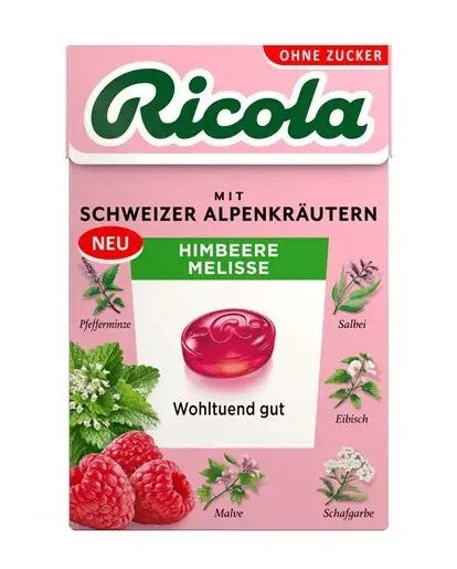 Ricola Himbeere Melisse ohne Zucker 10 x 50g MHD: 30.11.25