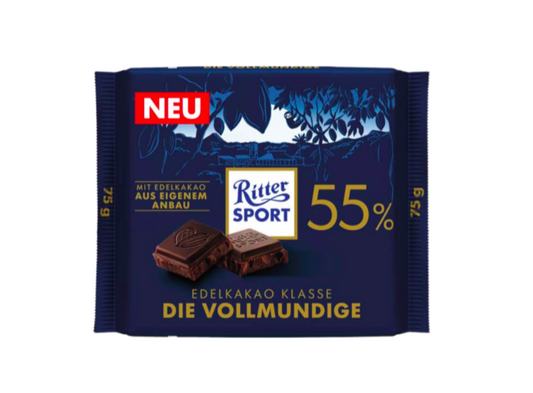 Ritter Sport Edelkakao Klasse 55% Die VOLLMUNDIGE 75g
