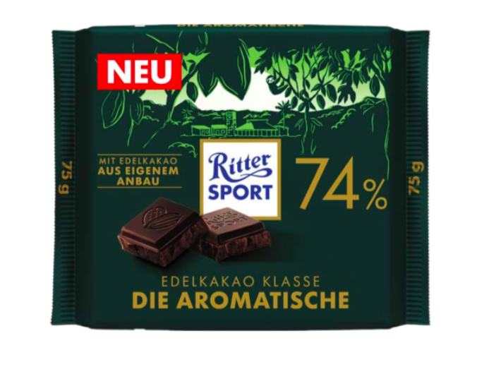 Ritter Sport Fijne cacaoklasse 74% De AROMATISCHE 75g