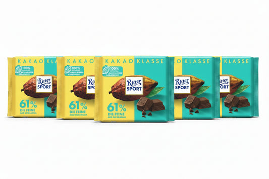 Ritter Sport Kakao-Klasse 61% Die Feine aus Nicaragua 5 x 100g