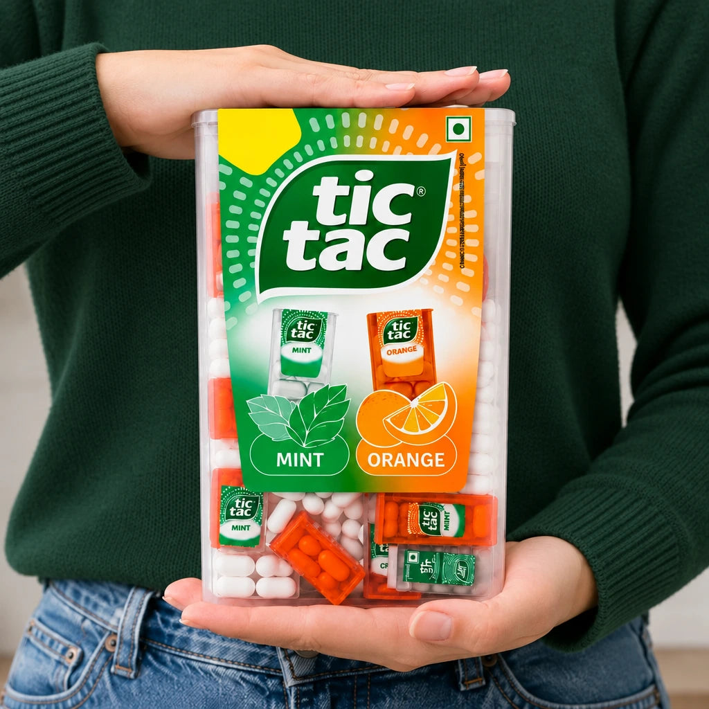TicTac Dragees Iconic Jar Mint & Orange XXL