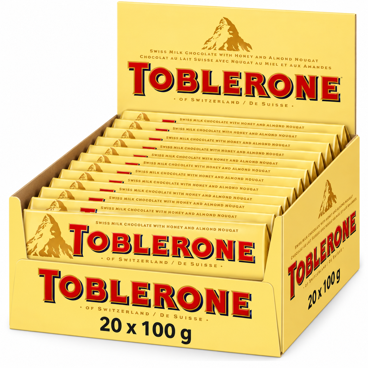 Toblerone chocolate con leche 20 x 100g