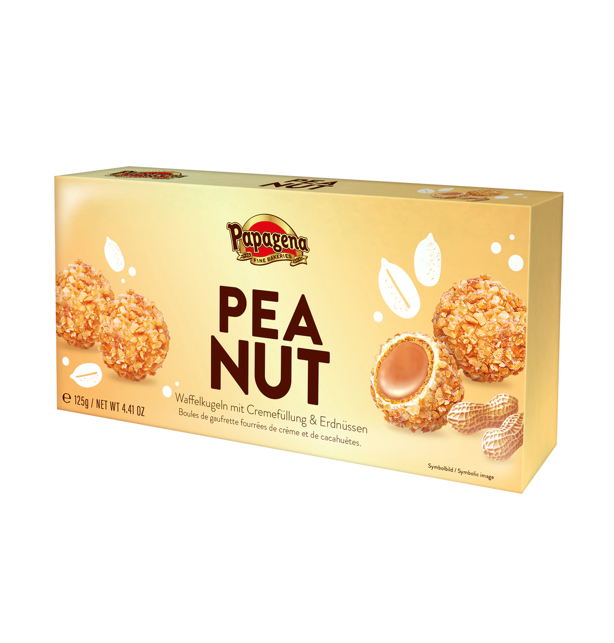Waffelkugeln mit Erdnuss 125g