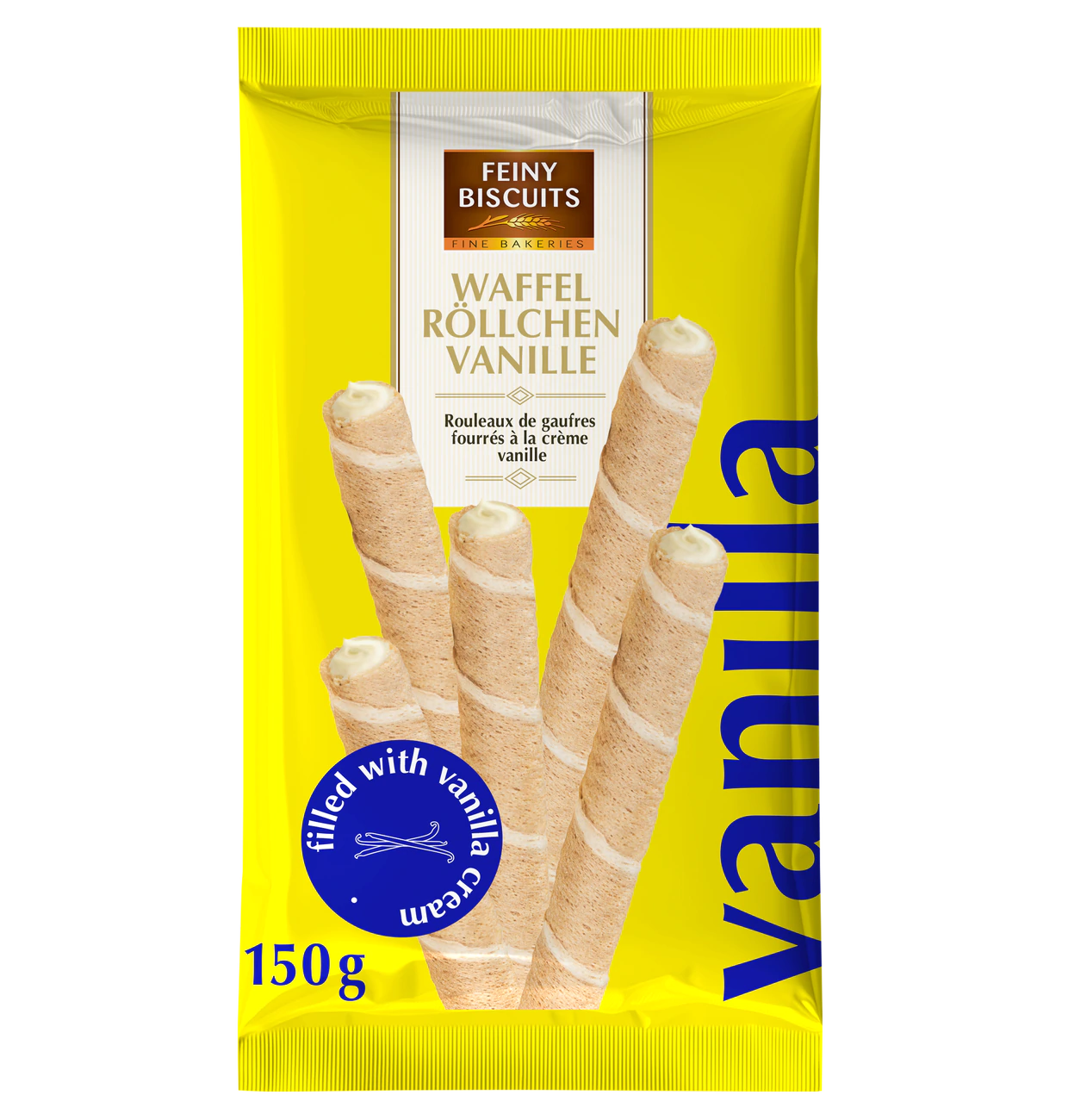 Waffelröllchen Vanille 150g