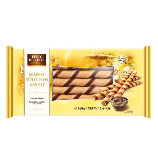 Waffelröllchen Kakao 160g MHD: 29.06.2025