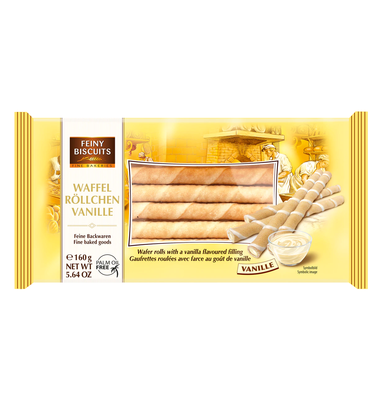 Waffelröllchen Vanille 160g