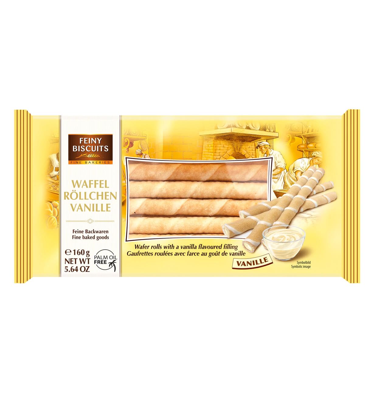 Waffelröllchen Vanille 160g MHD: 09.06.2025