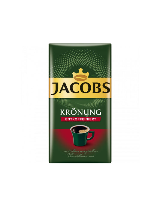 Jacobs Krönung Kaffee entkoffeiniert gemahlen 500g MHD: 09.24