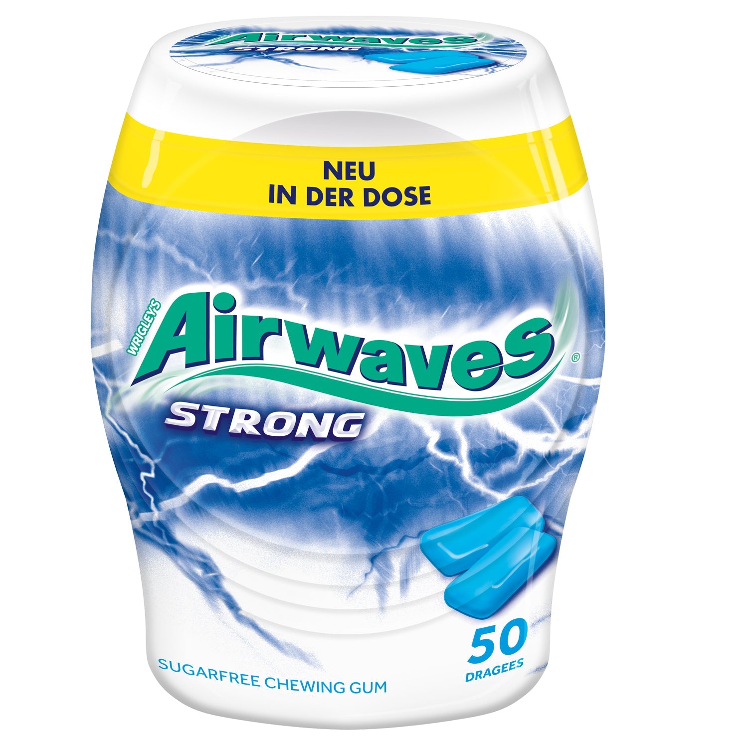 Airwaves Strong - Zuckerfreier Kaugummi - 50 Dragees - In der Dose