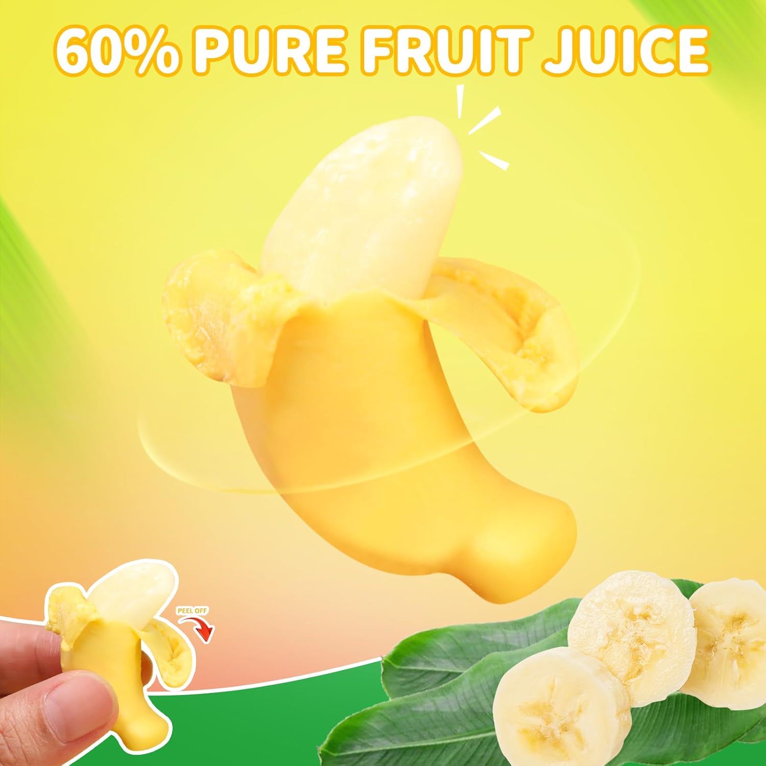 Amos Peelerz Banana Gummies - 60% pure fruit juce