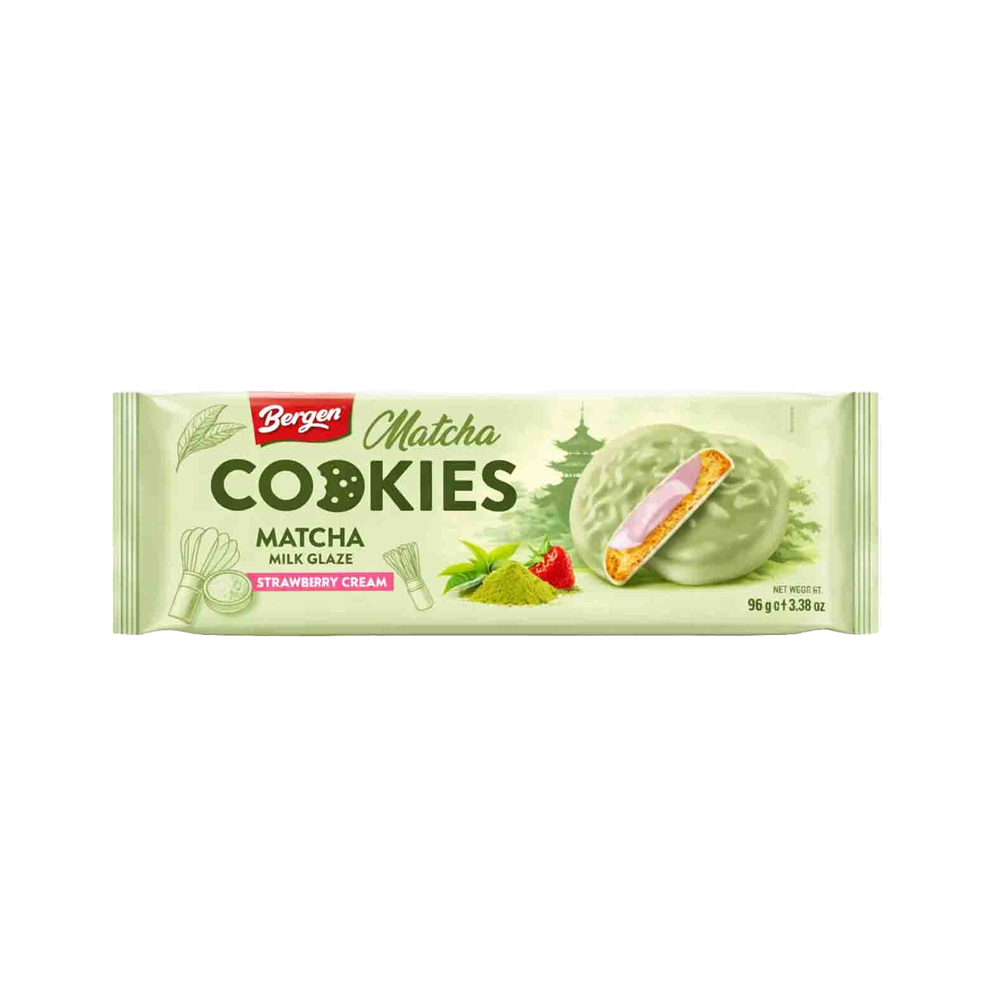 Bergen Cookies Matcha Strawberry Cream 96g