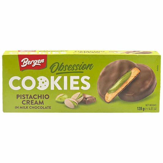 Bergen Obsession Cookies Pistachio Cream In Milk Chocolate 128g
