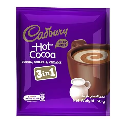 Cadburry Hot Cocoa 3in1 30 g MHD:25.07.2026