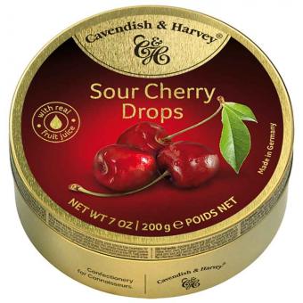 Cavendish & Harvey Sour Cherry Drops 200g MHD: 21.07.2026