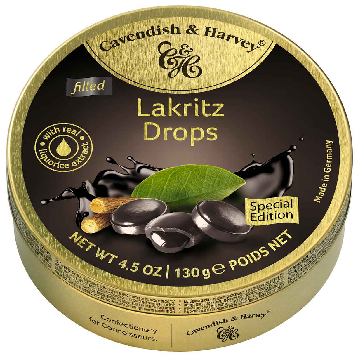 Cavendish & Harvey Filled Lakritz Drops 130g MHD: 18.04.2026