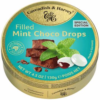Cavendish & Harvey Filled Mint Choco Drops 130g MHD: 07.11.2026